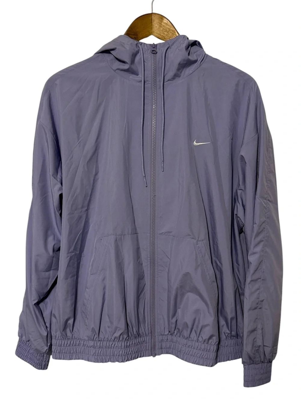 NWT Nike Women Loose UV Hooded Jacket Pockets Lilac Purple L Lightweight Summer